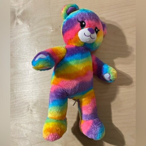 Build A Bear 17” Rainbow Plush Bear (LQ) - Picture 1 of 11